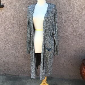 Nine West Long Cardigan Black and Gray